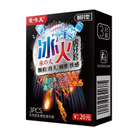 Love Beauty 3D Condoms with Warming and Cooling Effects, 3 pcs