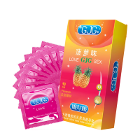 GJG Pineapple Oral Sex Condoms with Pineapple Flavor, Ultra-thin, 10 pcs