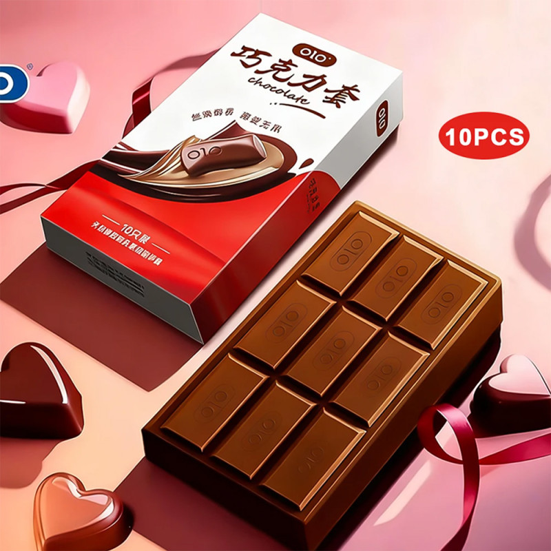 Презервативи OLO Chocolate зі смаком шоколаду, 10 шт.