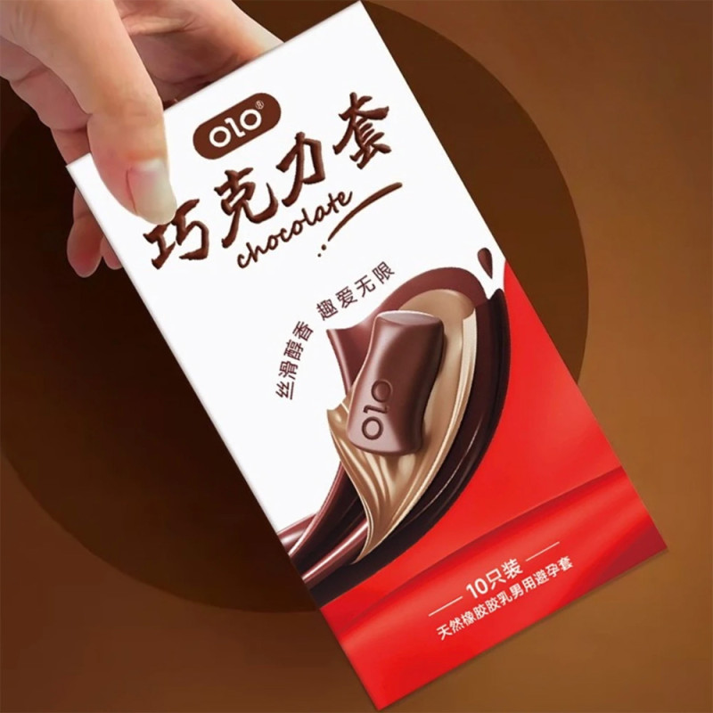 Презервативи OLO Chocolate зі смаком шоколаду, 10 шт.
