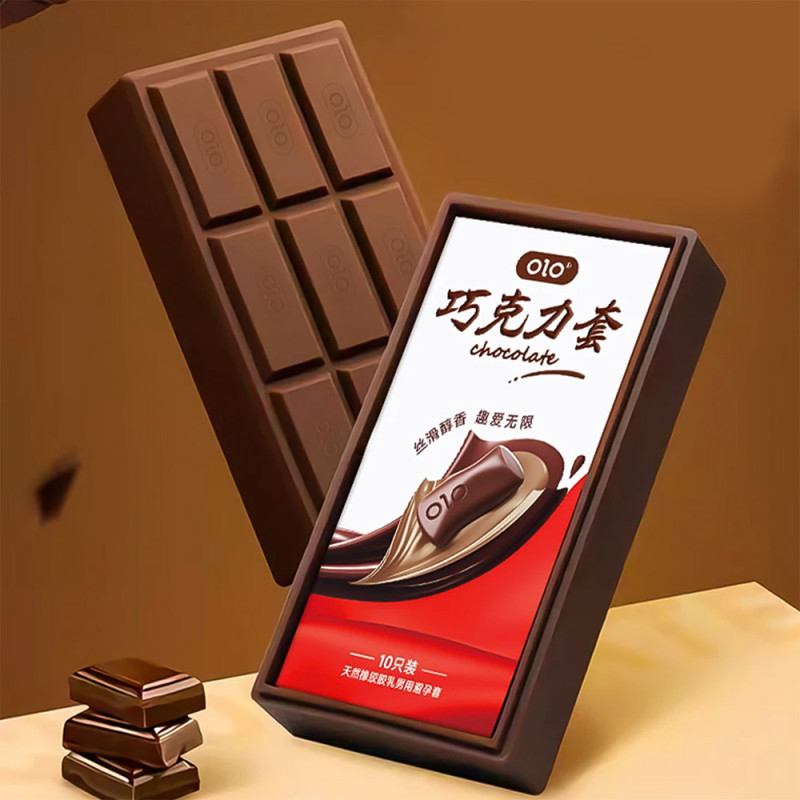 Презервативи OLO Chocolate зі смаком шоколаду, 10 шт.