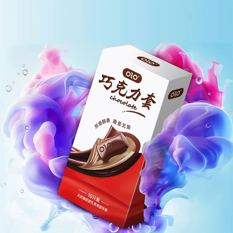 Презервативи OLO Chocolate зі смаком шоколаду, 10 шт.