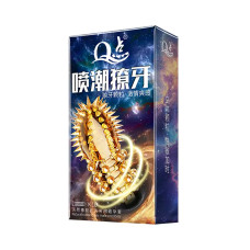 Презервативи ребристі Q Squirting Fangs з пролонгуючим ефектом 10 шт.