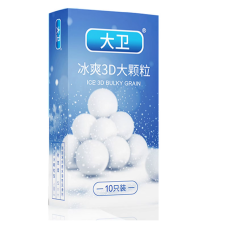 Ribbed Condoms 3D ICE Feeling with Cooling and Prolonging Effect, 10 pcs.