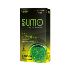 Презервативи ребристі SUMO 4в1 з пролонгуючим ефектом 12 шт.