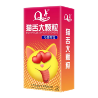 Презервативи ребристі Q Big Particles of Cat's Tongue зі стимуляцією точки G 12 шт.