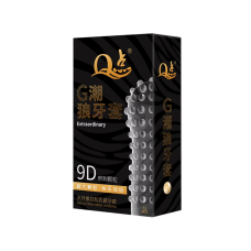 Презервативи ребристі Q Extraordinary 9D зі стимуляцією точки G 12 шт.
