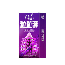 Презервативи ребристі Q Grains Of Tides з натурального латексу 12 шт.