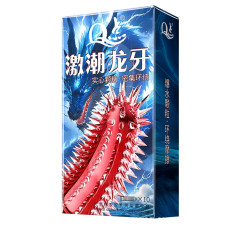 Презервативи ребристі Q Hide Tide Dragon Teeth 10 шт.