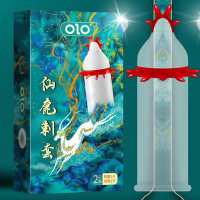 OLO Condoms with Spikes and Bristles for Extra Stimulation (style 6), 2 pcs