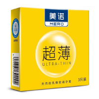 MERO Ultra-Thin Condoms, Natural Latex, Ultra-thin, 3 pcs.