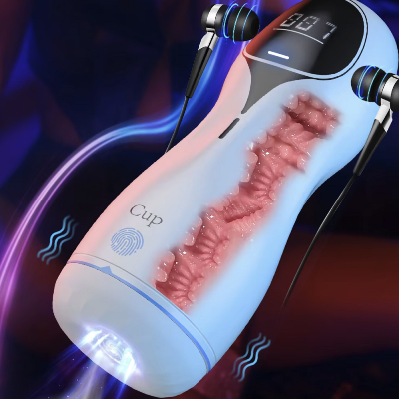 Автоматичний мастурбатор CUP із вібрацією, 21×7,5 см