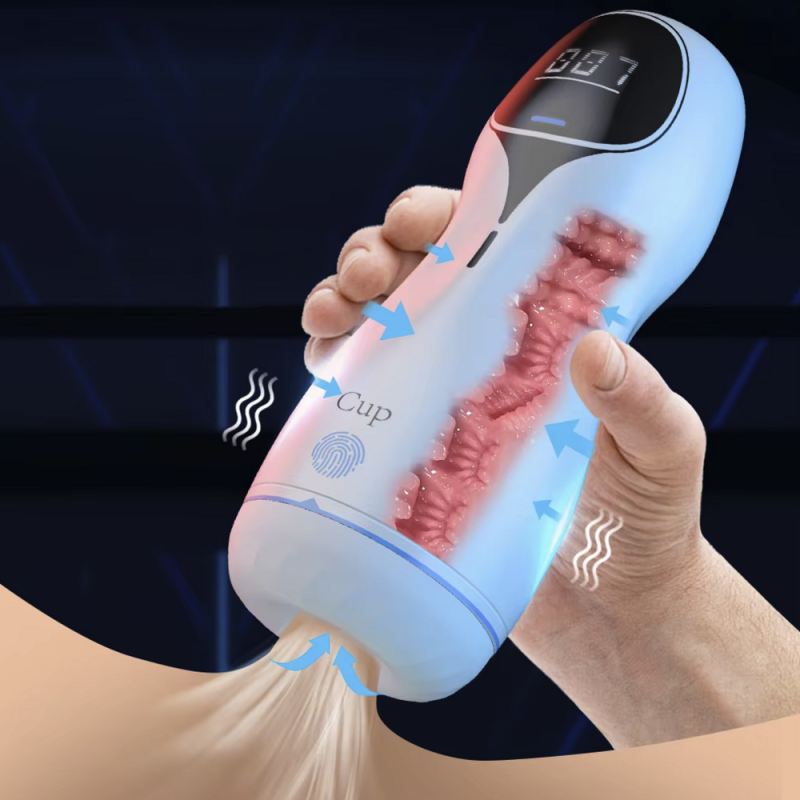 Автоматичний мастурбатор CUP із вібрацією, 21×7,5 см