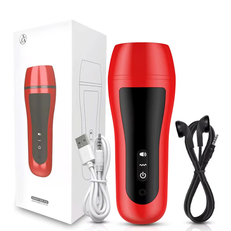 Автоматичний мастурбатор FJB50-RD з вібрацією, червоний