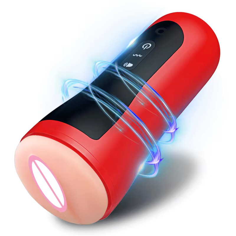 Автоматичний мастурбатор FJB50-RD з вібрацією, червоний