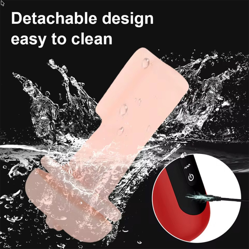 Автоматичний мастурбатор FJB50-RD з вібрацією, червоний