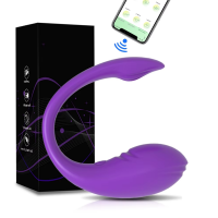 Double Vibrator Whale TD042 with Smartphone Control, 10 Modes, Clitoral & G-Spot Stimulation, Purple