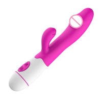 Вібратор подвійний G-Spot, 30 режимів, стимуляція клітора та точки G, акумуляторний, рожевий