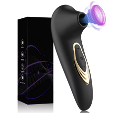 Sucker Vacuum Clitoral Vibrator with Suction Function, 5 Modes, Black