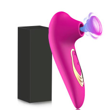 Sucker Vacuum Clitoral Vibrator with Suction Function, 5 Modes, Pink